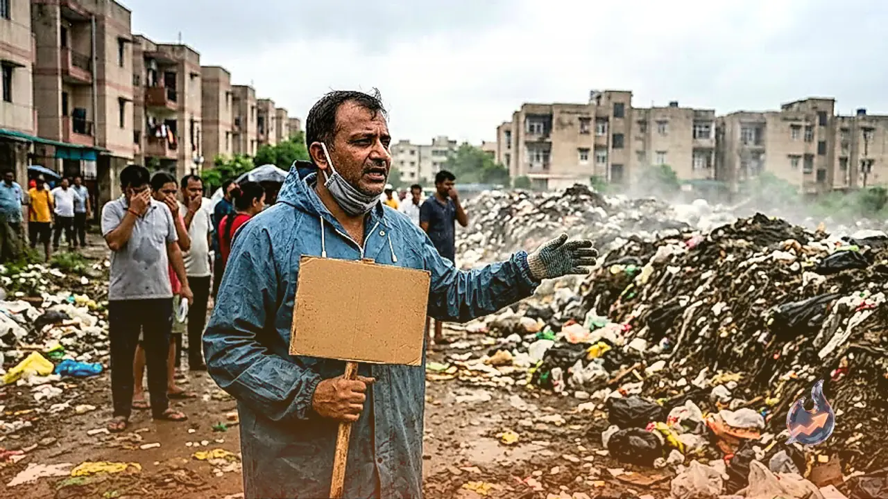 Rainy Season Triggers Severe Garbage Stench in Faridabad Sector 56 Threatening Health of Nearly One Lakh Residents