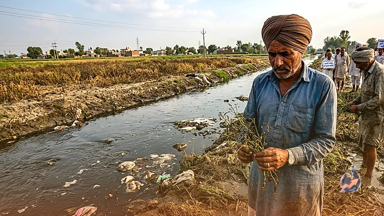 Toxic Agra Canal Water Destroys Crops in Faridabad Villages as Farmers Demand Immediate Chemical Testing