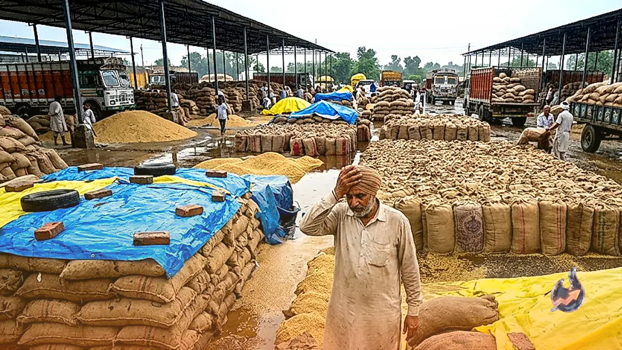 Farmers Face Crop Lifting Delays and Weather Worries in Ambala Mandis