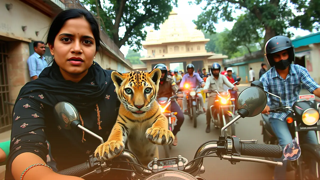 Female Panther Attacks Biker Near Avara Mata Temple in Bhilwara As Cub Paws Spark Fear