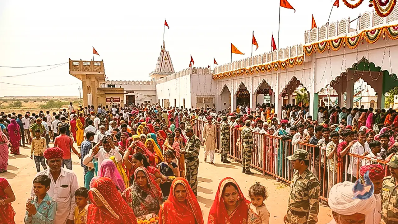 Festive Devotion Grips Tanot Rai Temple on India-Pakistan Border as Navratri Fair Draws Over 20,000 Worshippers