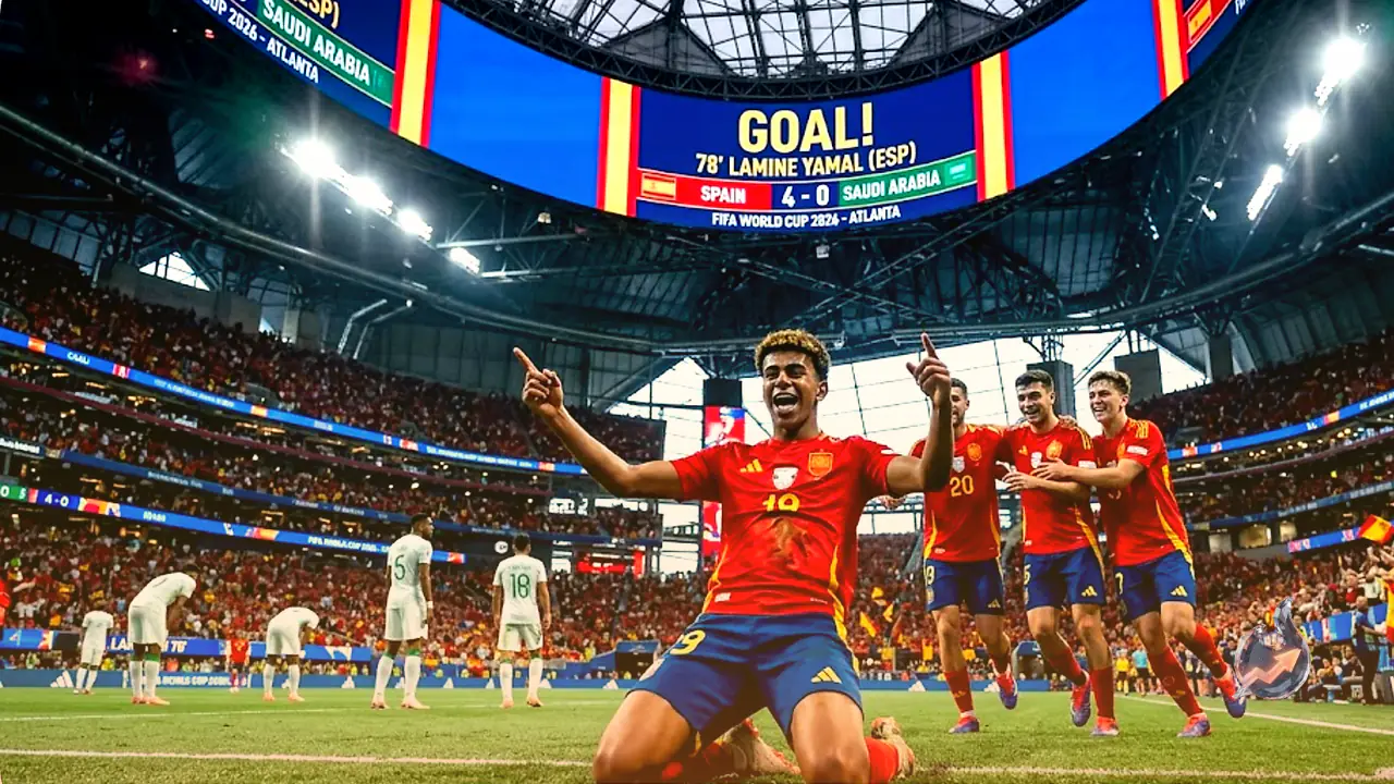 FIFA World Cup 2026 में स्पेन का जलवा, लमीन यामाल ने मेसी का रिकॉर्ड तोड़ते हुए सऊदी अरब के खिलाफ रचा इतिहास