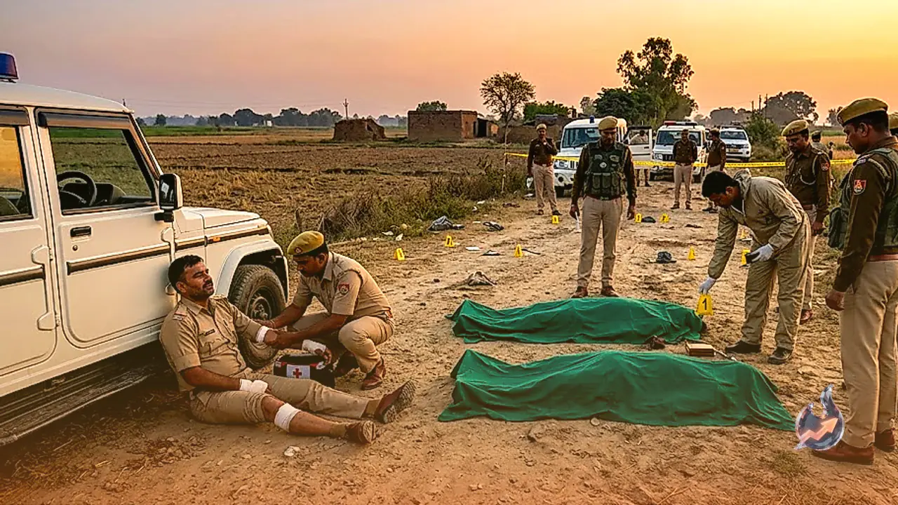 Firozabad shootout: two accused robbers killed in police gunfight, two officers hurt