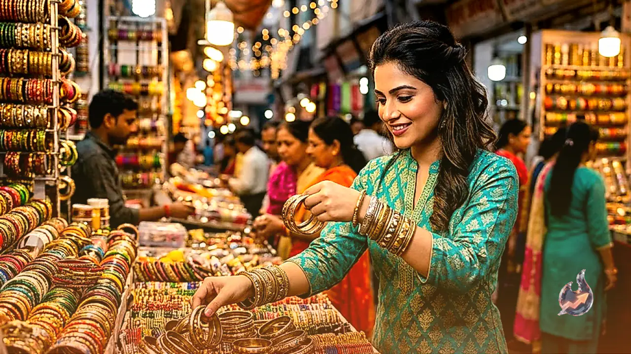 फिरोजाबाद की चूड़ी मार्केट में छाई मेटल और ब्रास कंगनों की धूम