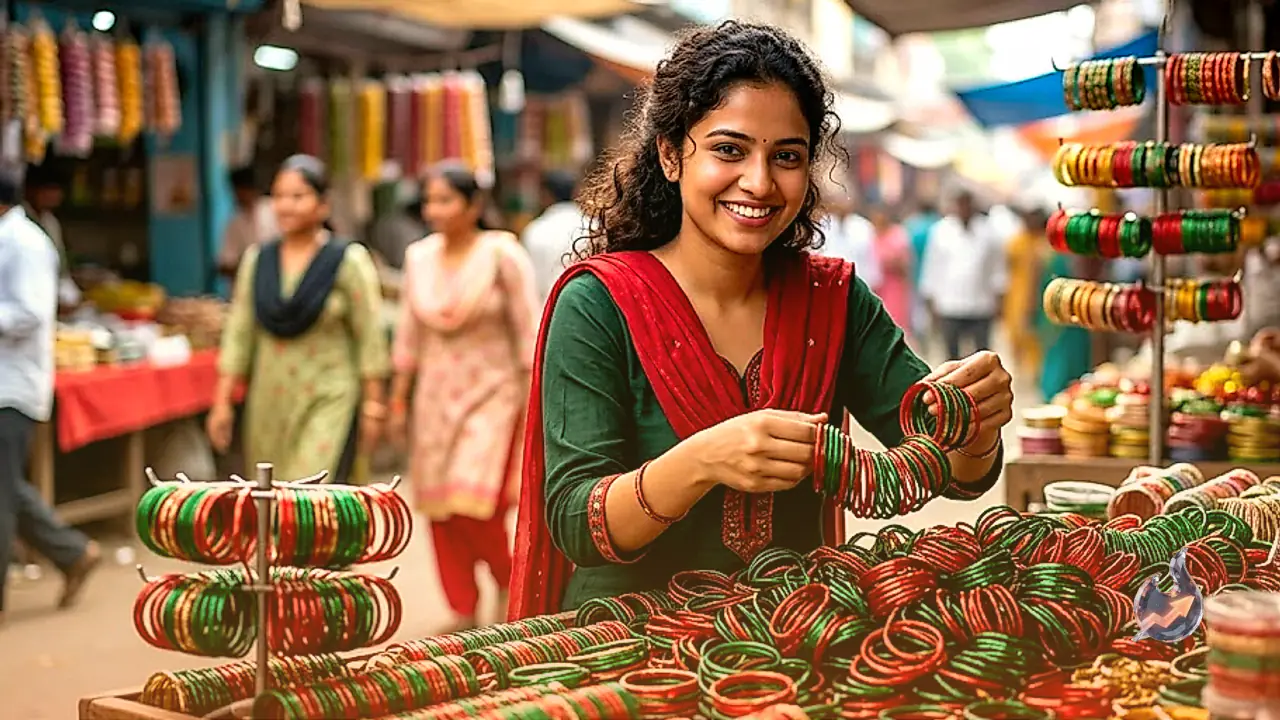 फिरोजाबाद की चूड़ी मंडी में इस बार हरे संग लाल की जोड़ी बनी महिलाओं की पहली पसंद, जानें दाम