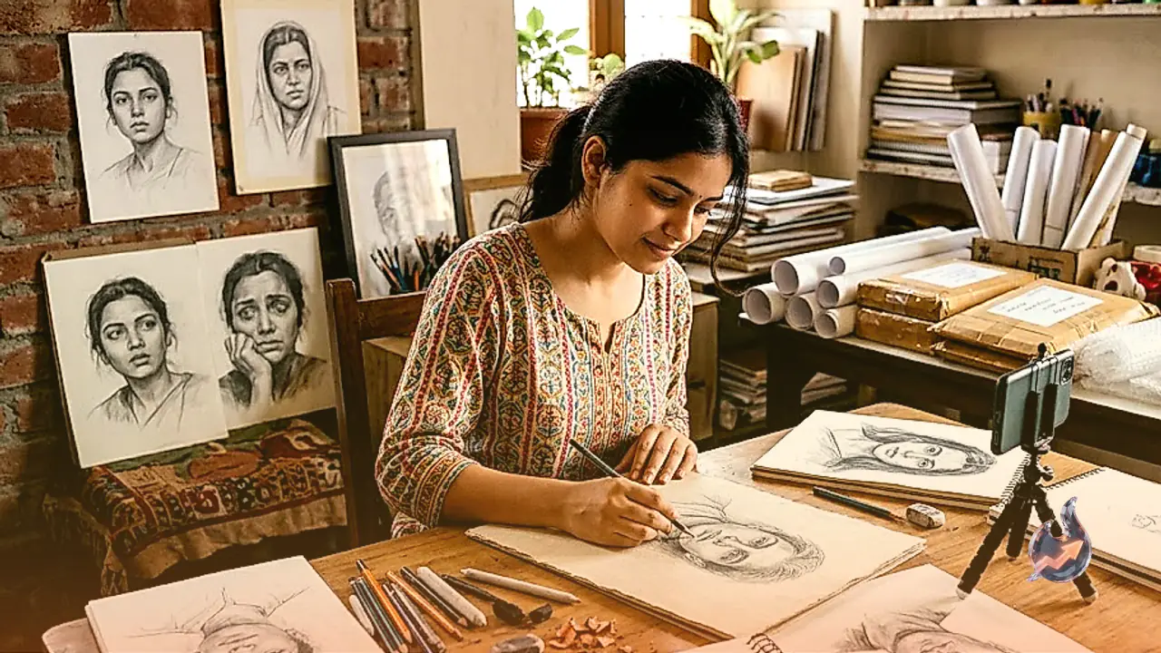 फिरोजाबाद की तनिषा ने कोरोना संकट के दिनों में स्केचिंग से बदली किस्मत, आज लाखों कमाकर बन रही हैं प्रेरणा