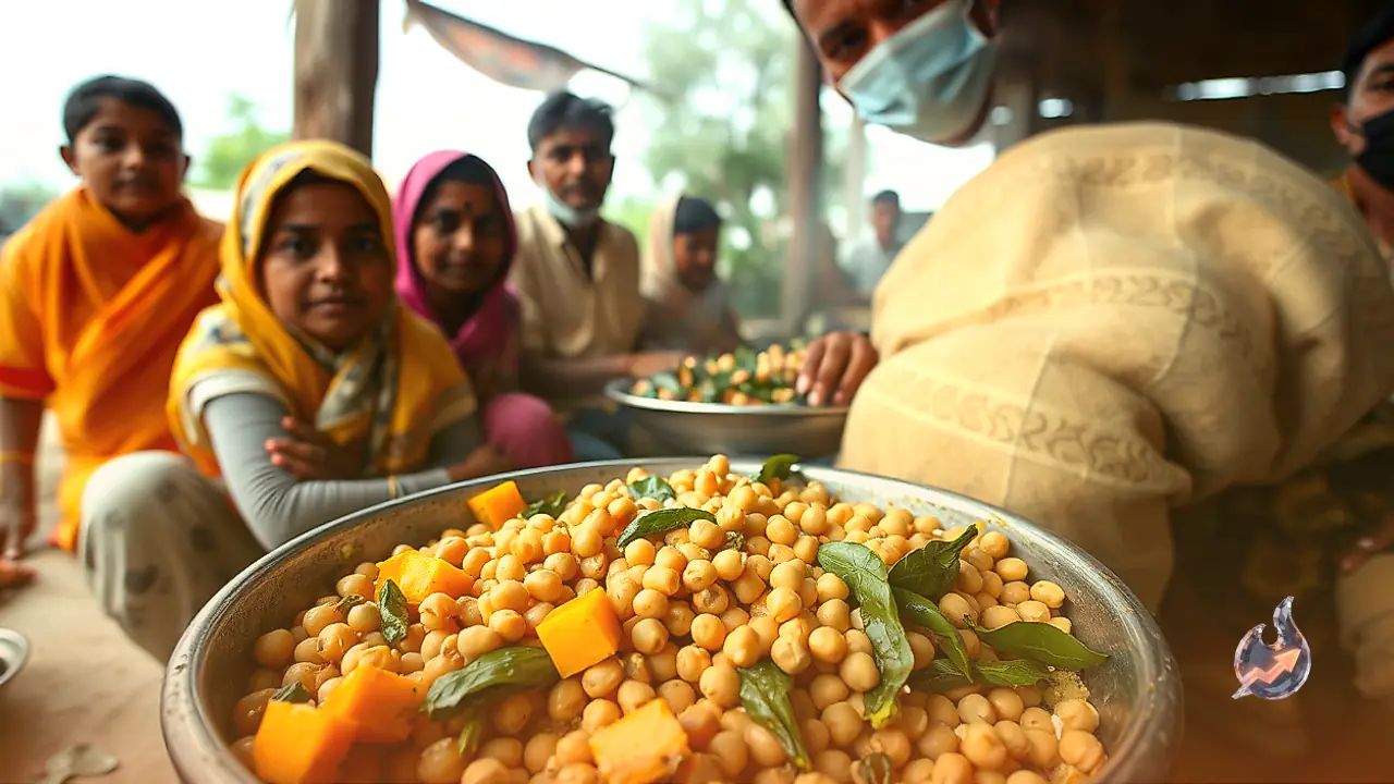 Flavours From Bastar: A Simple Recipe for Traditional Pumpkin Greens Cooked With Chickpeas