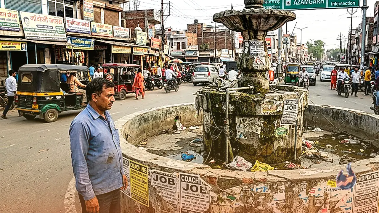 Fountains Fall Into Disrepair Across Azamgarh Intersections, Civic Body Plans Action Against Partner Groups