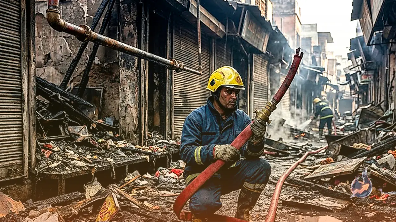 जयपुर में चार करोड़ का फायर सिस्टम फेल, पुरोहित जी के कटले में आग से पच्चीस दुकानें खाक