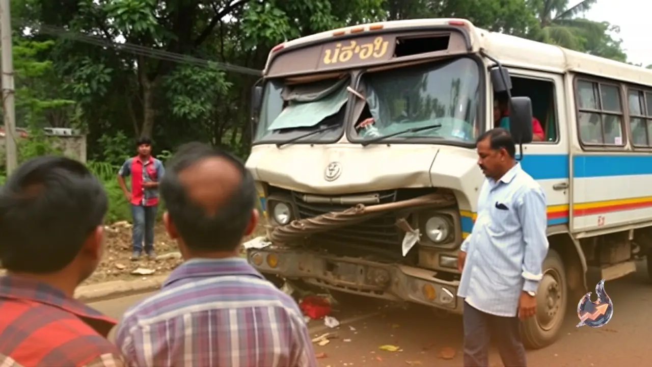 कर्नाटक के हुंसूर में भीषण सड़क हादसा, बस और ट्रक की टक्कर में चार लोगों की जान गई