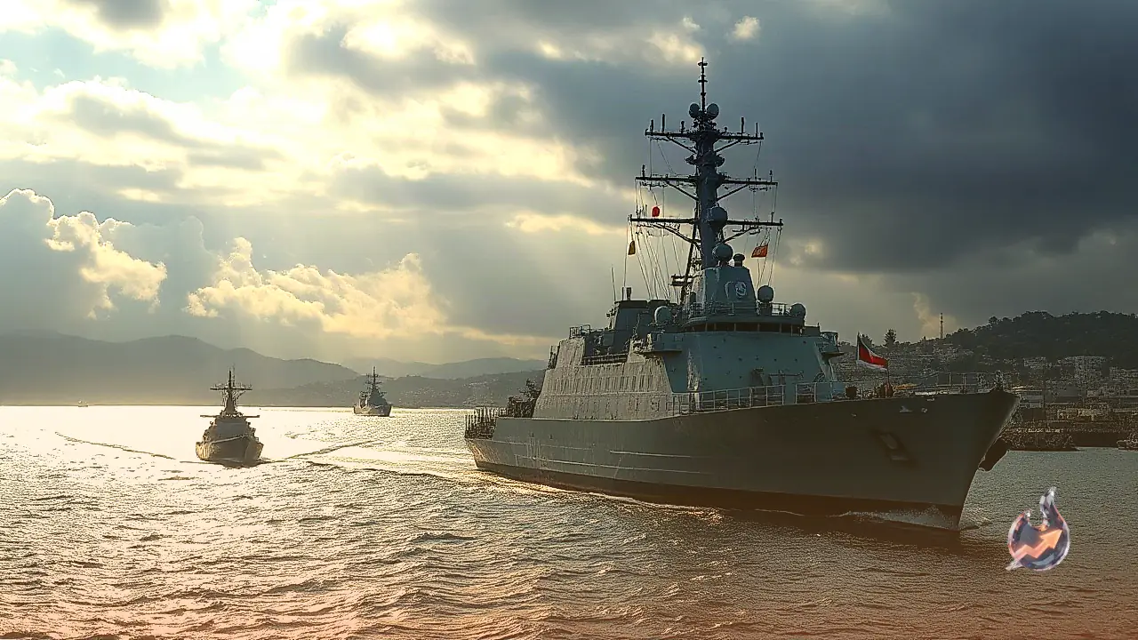 Indian Warship INS Trishul Demonstrates Combat Readiness in Varuna Naval Drill Off French Coast
