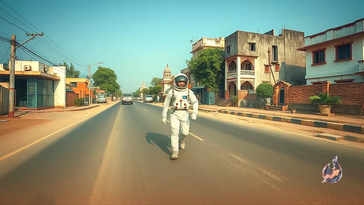 Astronaut Costumes and Waterfilled Craters Mark Unique Protest Over Broken Roads in Jhotwara