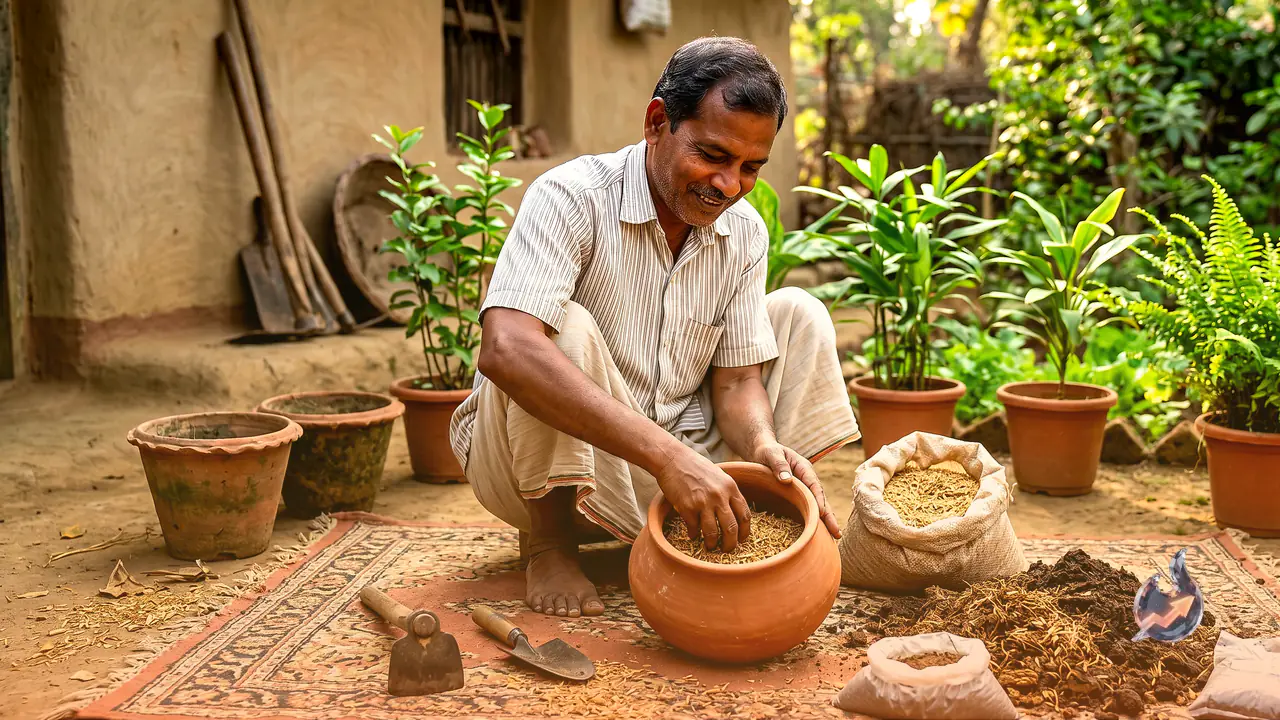 Why Your Potted Plants Keep Drying Out, and the Old Jharkhand Trick That Keeps Them Green All Year