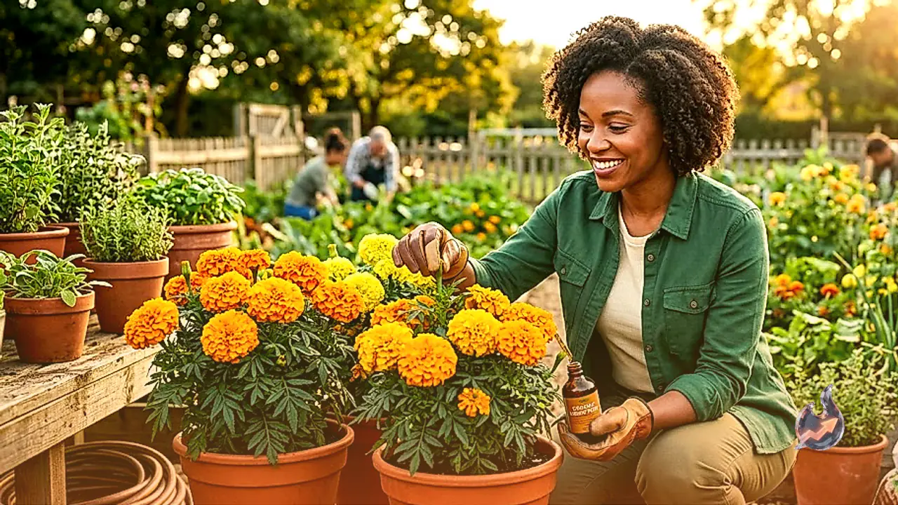 How to Grow Bushy Marigold Plants in Pots and Get Abundant Blooms With Simple Organic Feeds