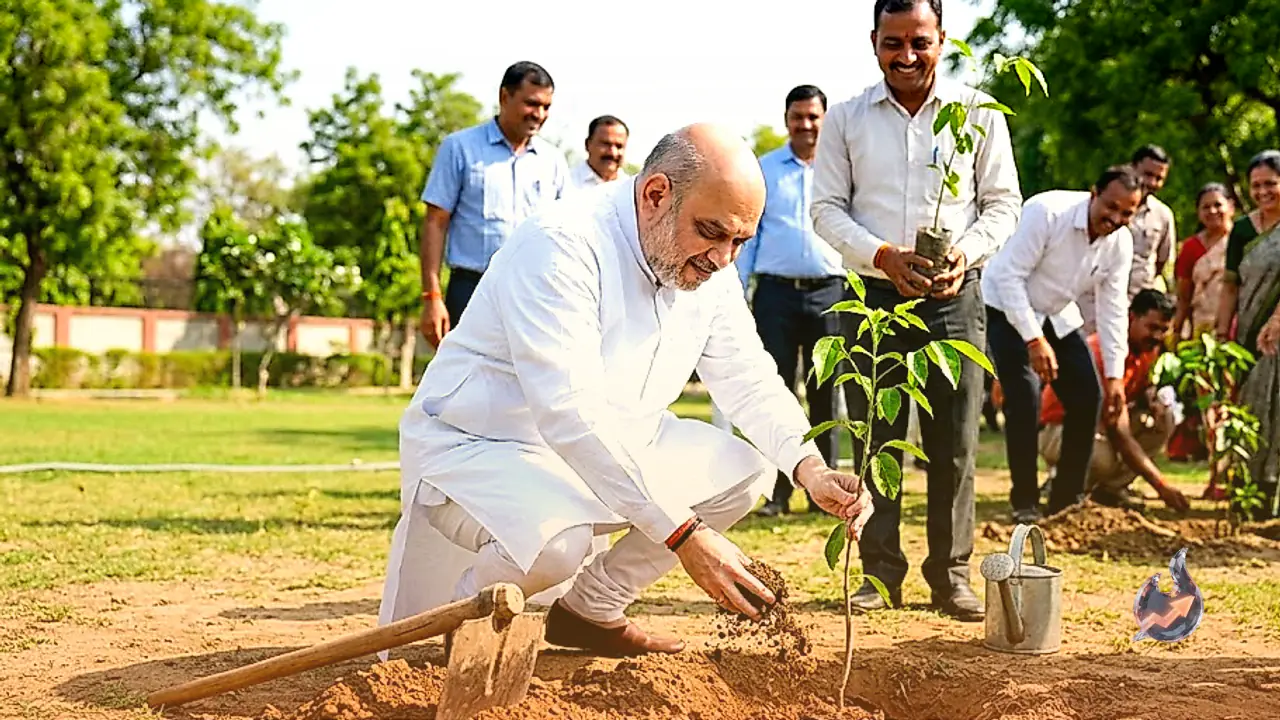 Tree plantation drive in Gandhinagar receives a boost as Amit Shah joins green campaign