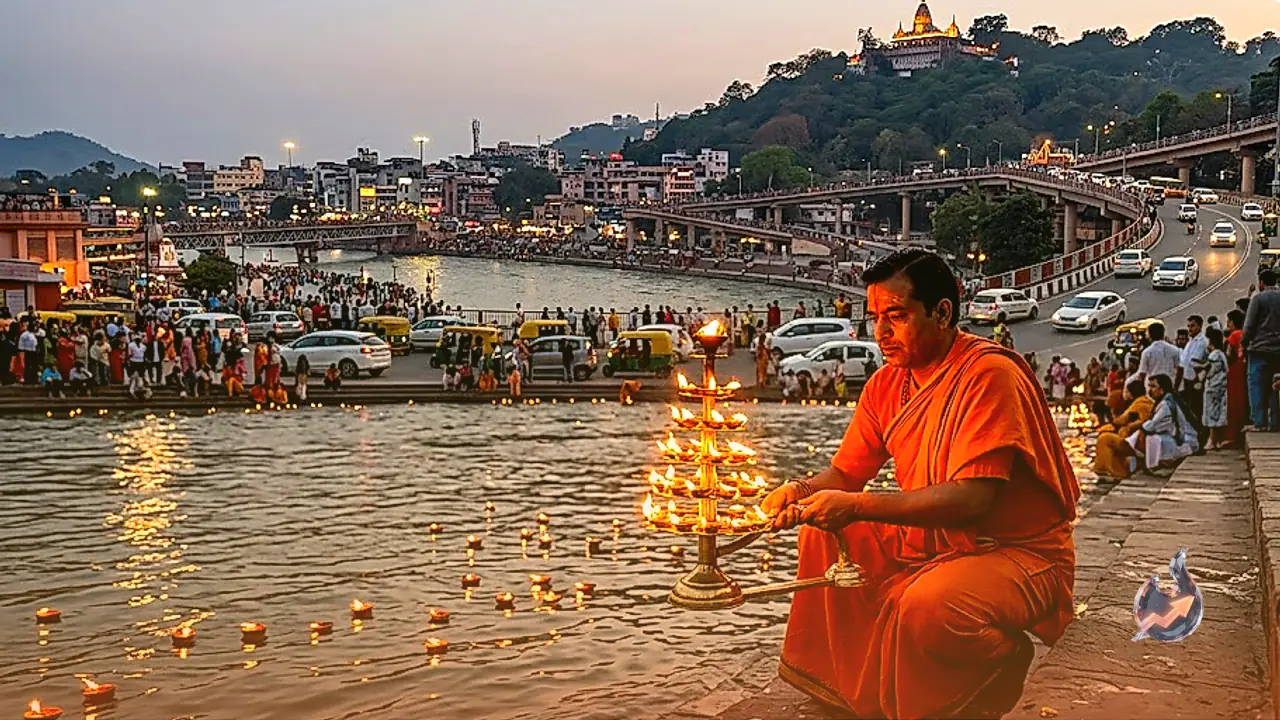 From Ganga Aarti's Glowing Diyas to Hillside Crossings, New Photos Capture Haridwar Like Never Before
