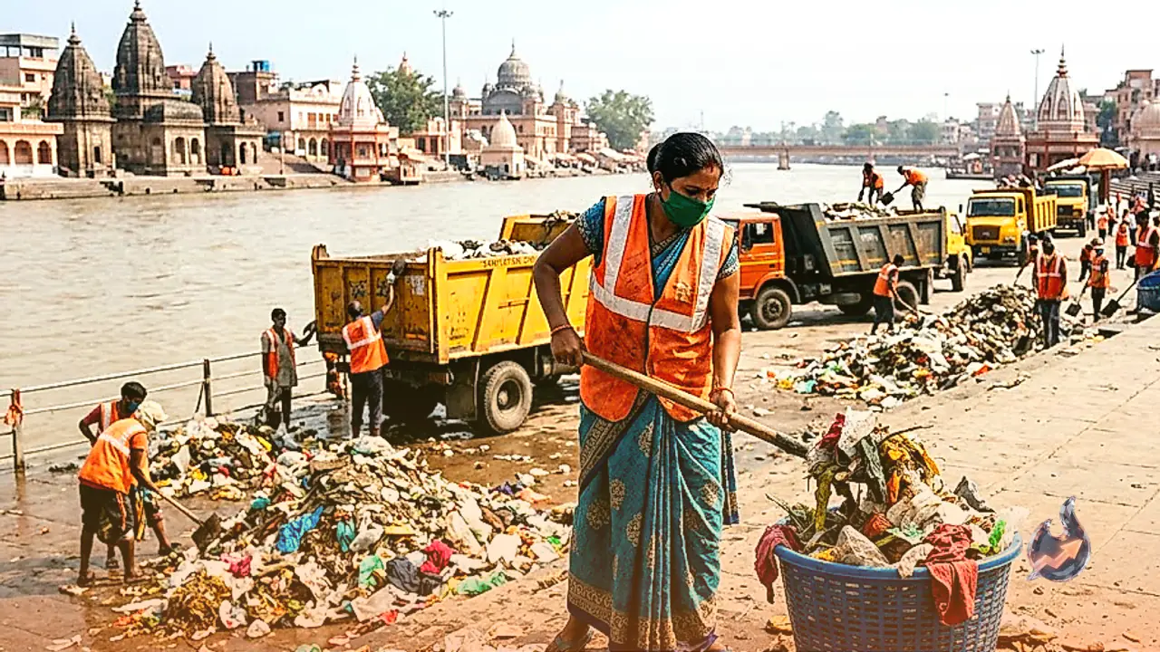 Over 7,000 Metric Tonnes of Waste Cleared from Haridwar Ganga Ghats in 24 Hour Sanitation Drive After Kanwar Yatra