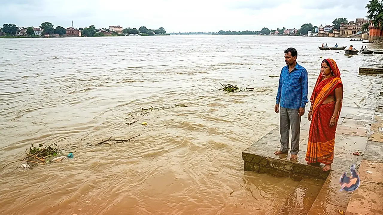 Surging Ganga Waters Raise Alarm in Ghazipur as Major Ghats Face Severe Safety Shortfalls