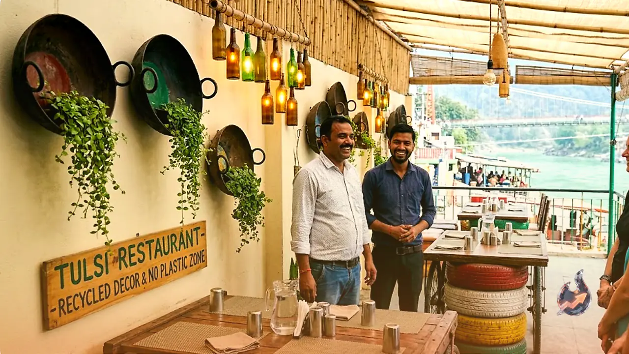 How a Rishikesh restaurant turned old kadhais, tyres and bottles into decor and nearly erased plastic