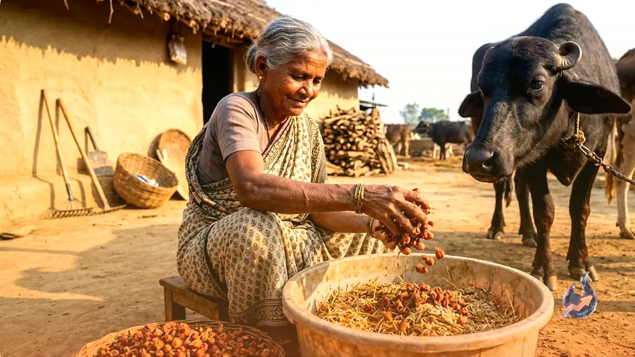 Why village farmers still stir a little dried mahua into cattle feed to lift strength and milk yield