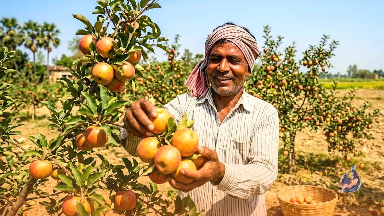 How Farmers in Bihar's West Champaran Turned Scorching Heat Into a Thriving Apple Harvest