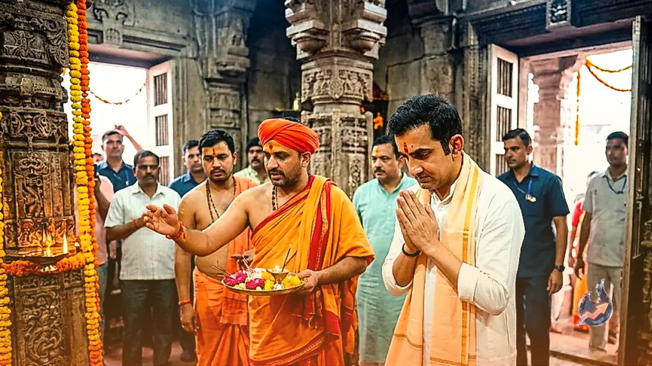 Gautam Gambhir Seeks Blessings at Mahakaleshwar Temple Ahead of Indore T20I