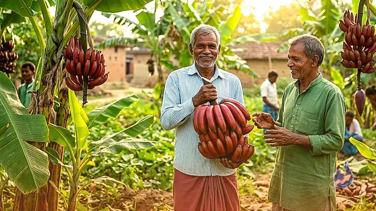 Bihar Farmers Set to Benefit from Red Banana Cultivation After Successful Trial in Gaya