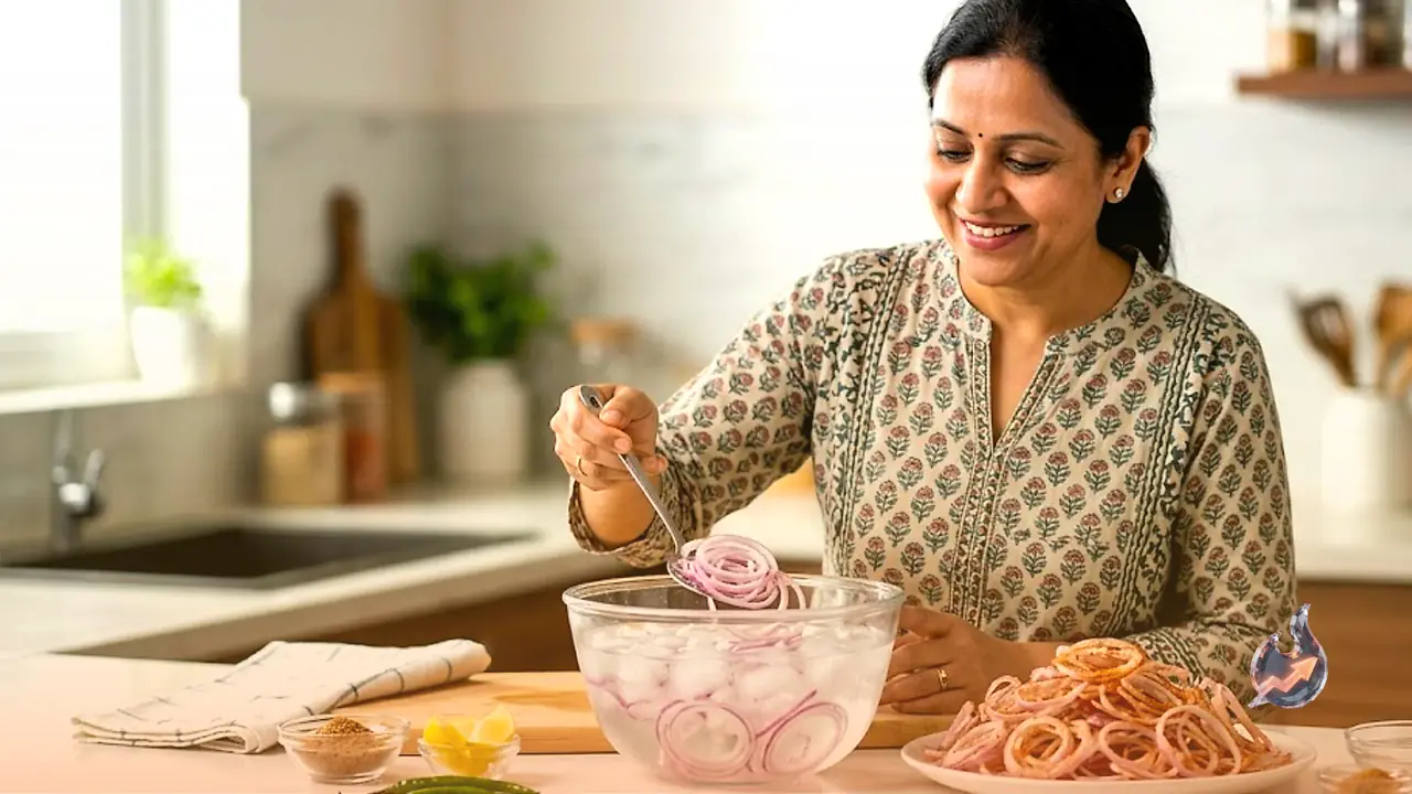 Make Irresistibly Crispy Lachha Pyaz Chips at Home Without Oil or Gas Using This One Simple Trick