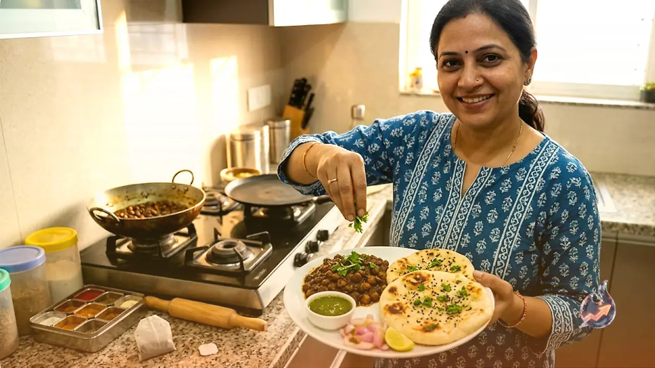 Skip the street cart, make restaurant style chole kulche in your own kitchen