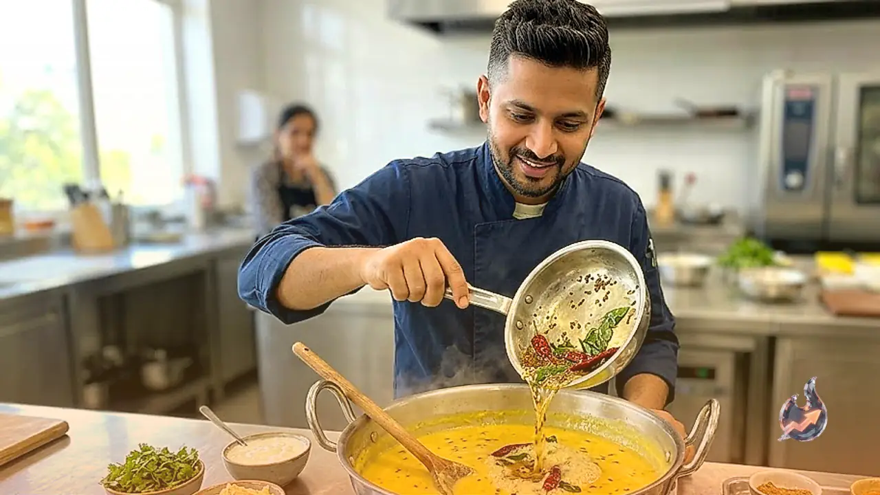 Master Authentic Kathiyawadi Kadhi at Home With Chef Sanjyot Keer Double Tempering Technique