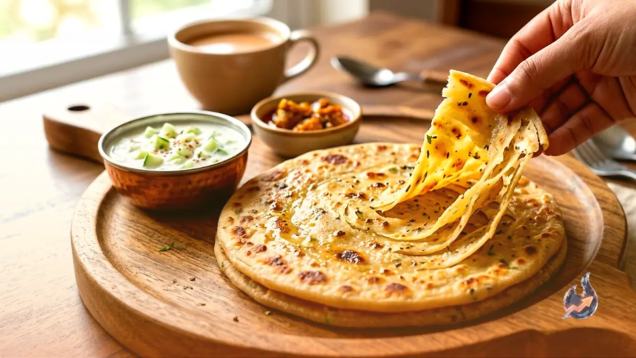 This Curd-Based Paratha Peels Apart In Perfectly Crisp Layers, And It's Easier To Make Than It Looks