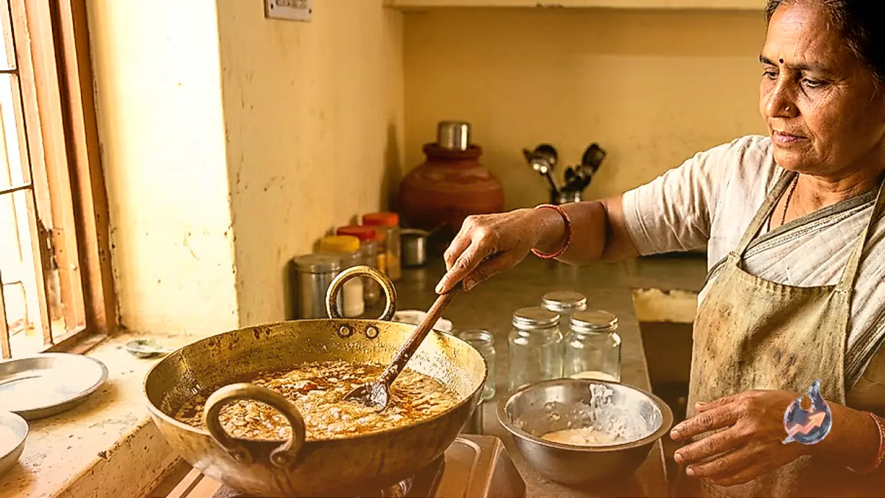 Traditional Way to Make Pure Aromatic Desi Ghee at Home from Stored Milk Cream
