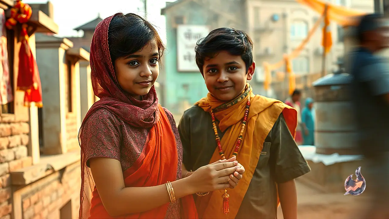 गाजियाबाद में सांप्रदायिक सौहार्द्र की अनोखी मिसाल, 12 साल की अनिका अहमद ने हिंदू भाई दिविक चौधरी को बांधी राखी