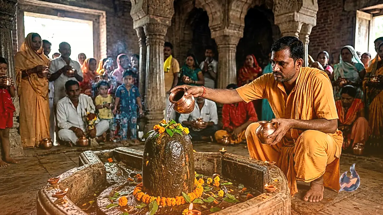 Devotees Transport Ganga Water From Ghazipur To Offer At Mau's Ancient Shiva Temple Featuring Self Manifested Lingam