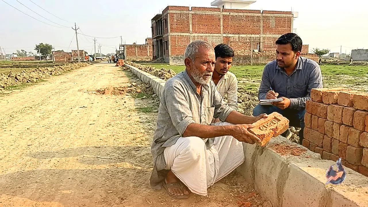Ghanghera villagers in Chandauli allege shoddy materials in ongoing road construction