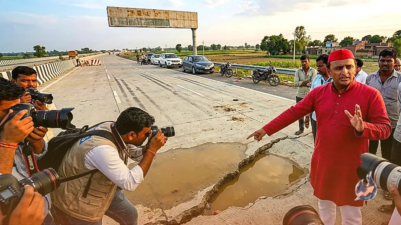 Political uproar over cracks on Ganga Expressway as Akhilesh Yadav targets government