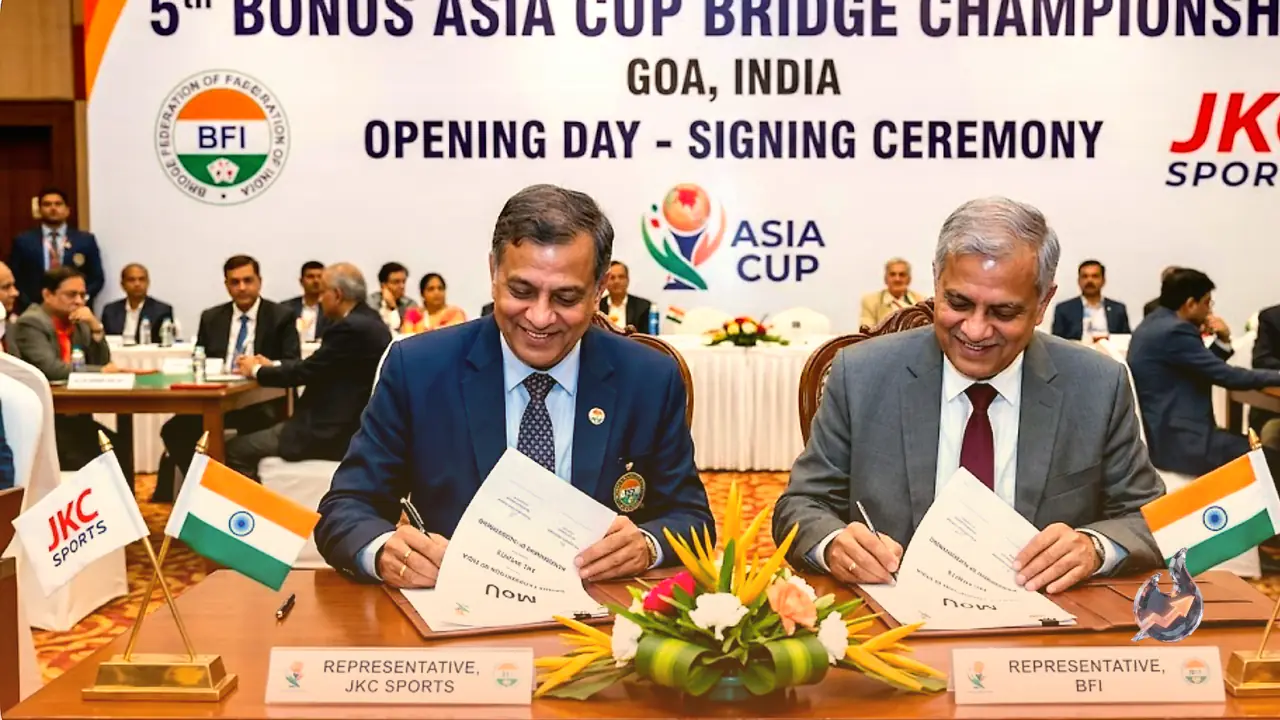 JKC Sports and BFI Sign Historic MoU to Professionalize Bridge in India at Goa Asia Cup