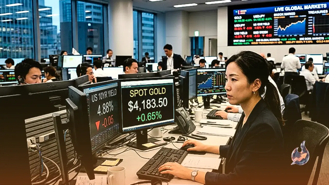 Gold Rebounds Past $4,180 as Falling US Treasury Yields Ease Pressure Ahead of Jobs Data