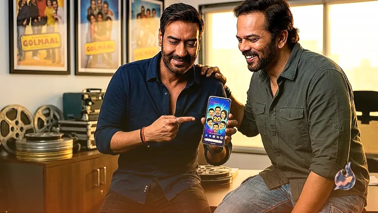 गोलमाल की बीस साल पुरानी कॉमेडी आज भी हंसाती है, अजय देवगन ने मनाया एआई वीडियो से जश्न