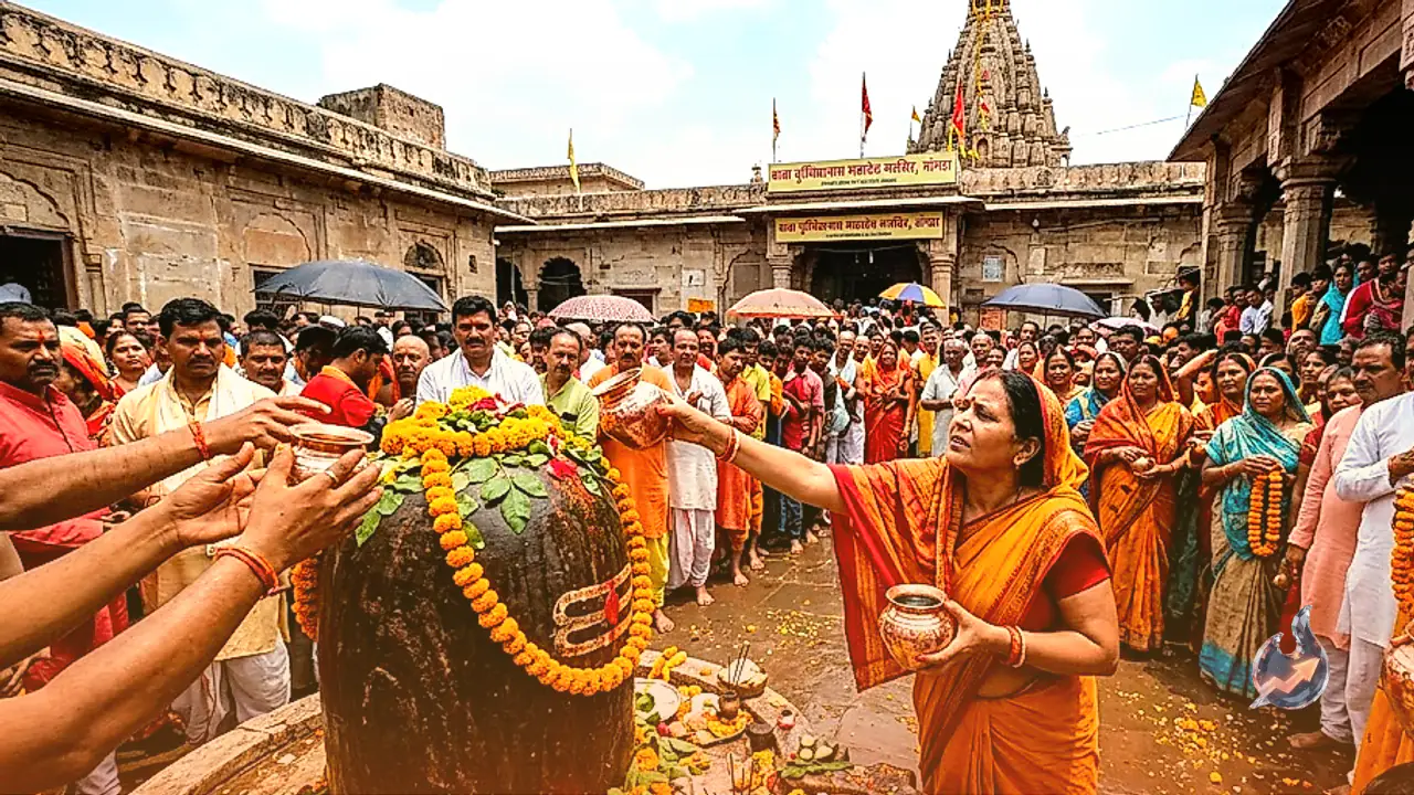 Heavy Crowds Throng Baba Prithvinath Temple in Gonda, Unveiling the Traditions of Asia's Largest Shivling
