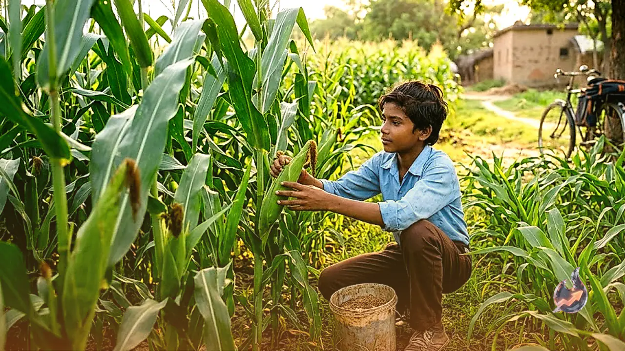 Gonda Class 8 student Diwanshu becomes young farmer, grows maize alongside studies