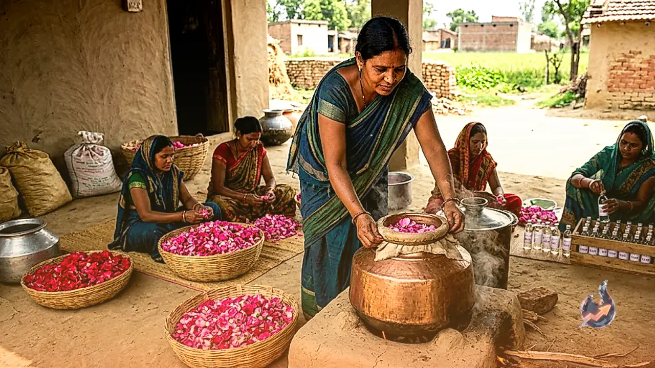 गोंडा की राधा देवी की अनूठी पहल: घर पर प्राकृतिक गुलाब जल बनाकर पेश की आत्मनिर्भरता की मिसाल