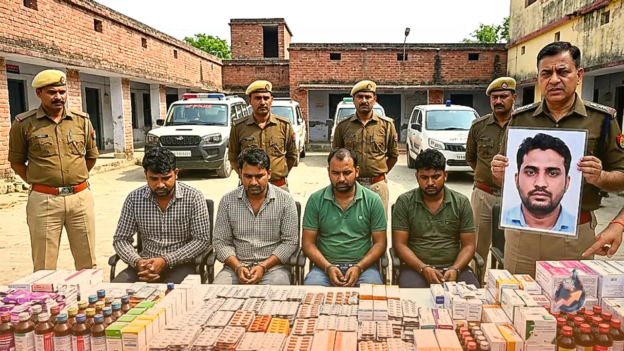 Massive ₹1.13 Crore Illegal Drug Syndicate Busted in Gonda, Mastermind on the Run