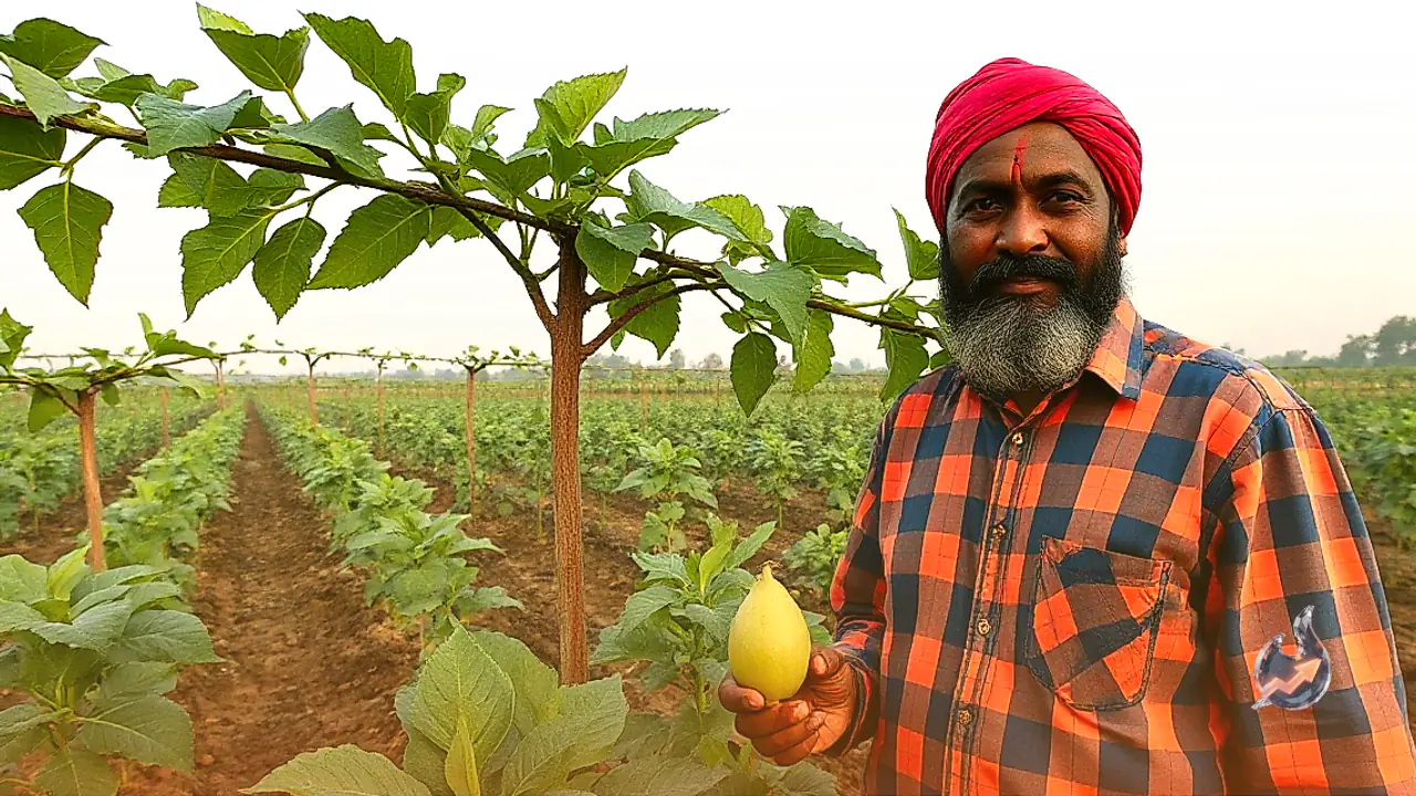 Gonda Farmer Nankau Goswami Leverages Trellis System for Bitter Gourd and Eucalyptus Dual Income Model