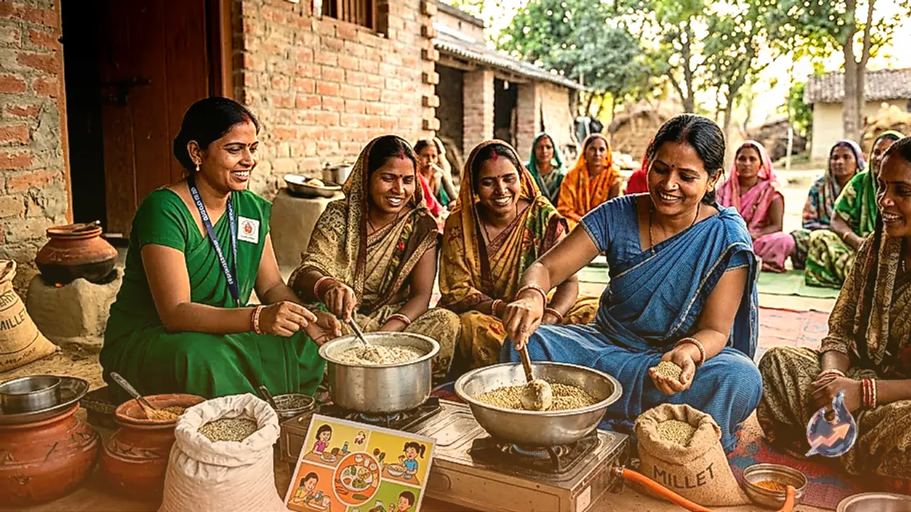 Gonda Women Receive Nutritious Diet Training to Improve Children Health with Millets