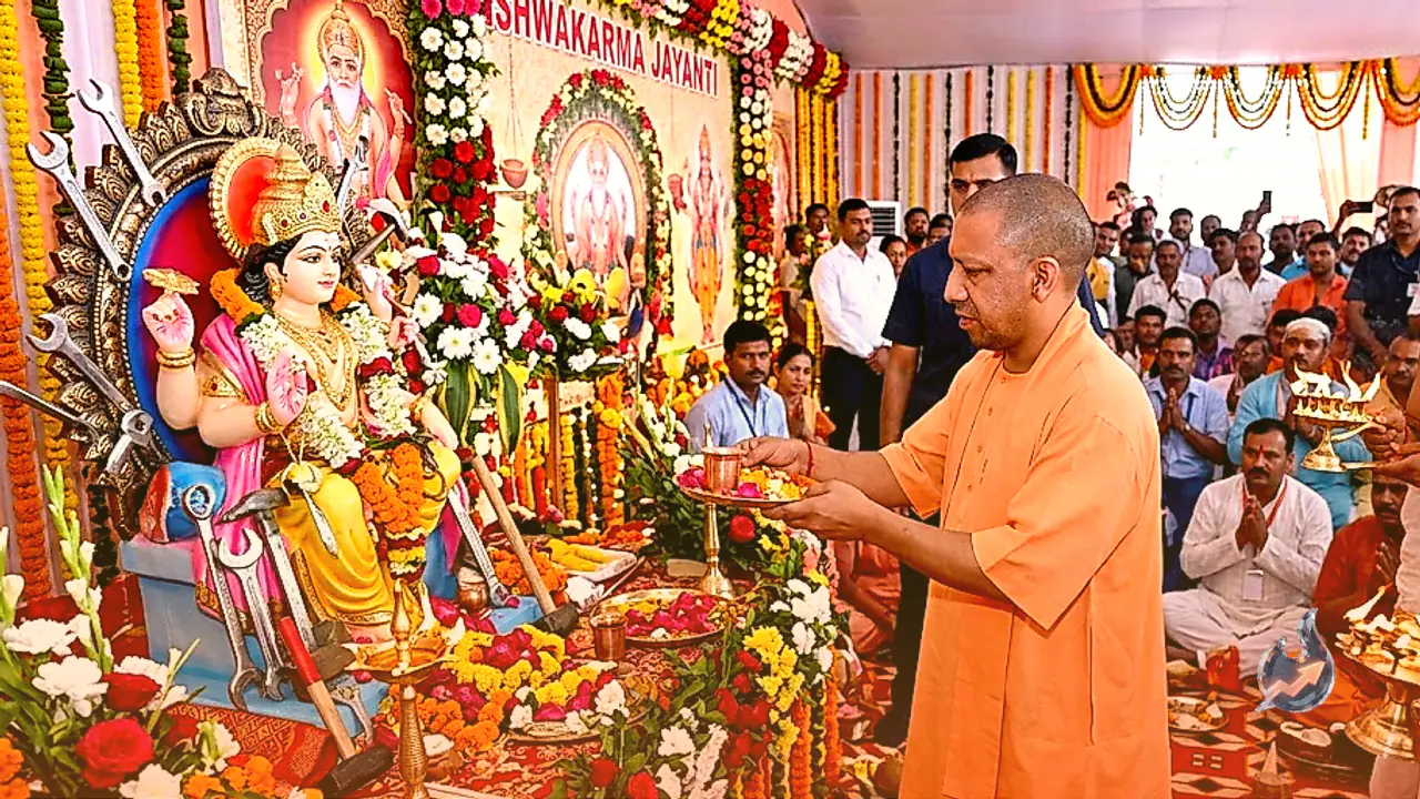 Vishwakarma Jayanti Celebrated in Gorakhpur with Yogi Adityanath Sharing Wishes