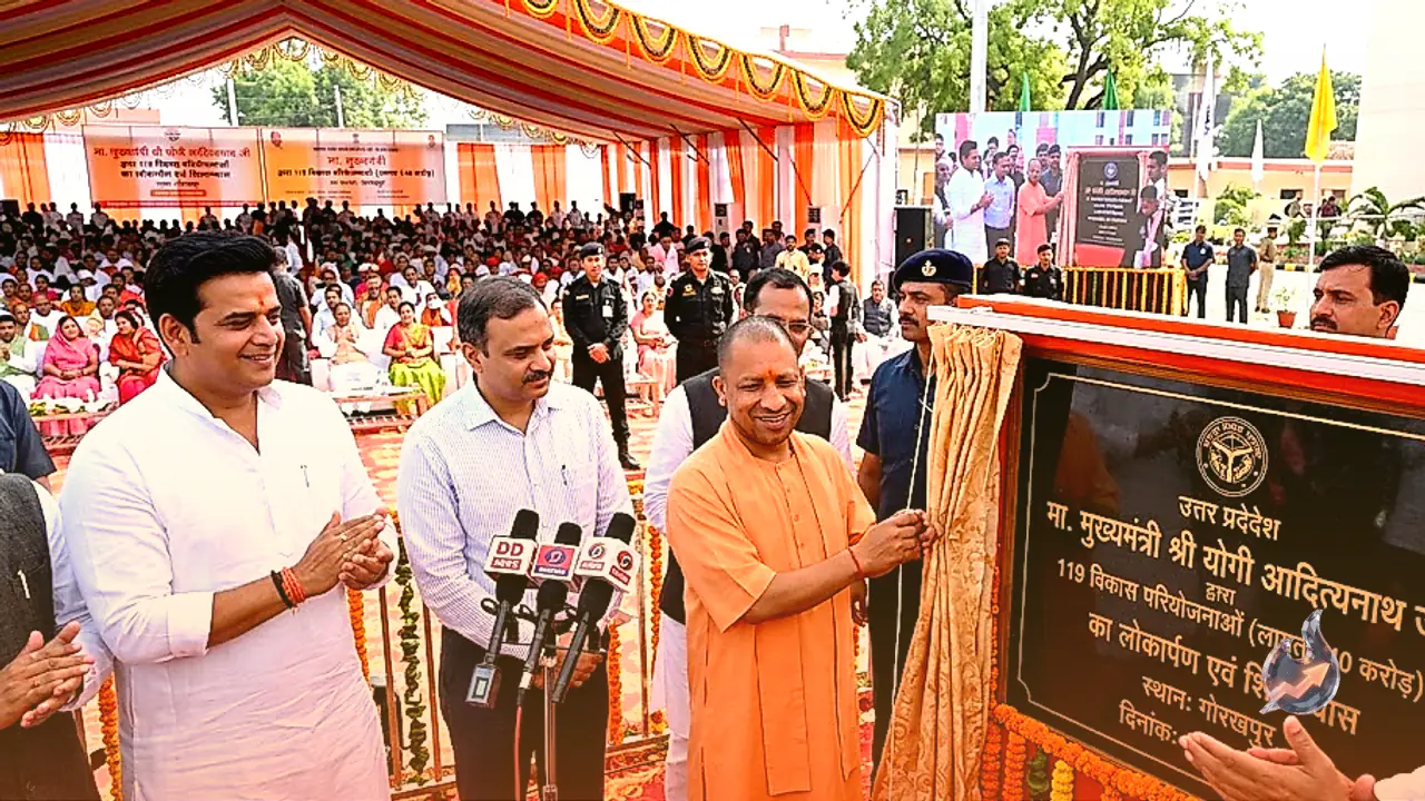 गोरखपुर में योगी आदित्यनाथ ने ₹40 करोड़ की 119 विकास परियोजनाओं का किया लोकार्पण और शिलान्यास
