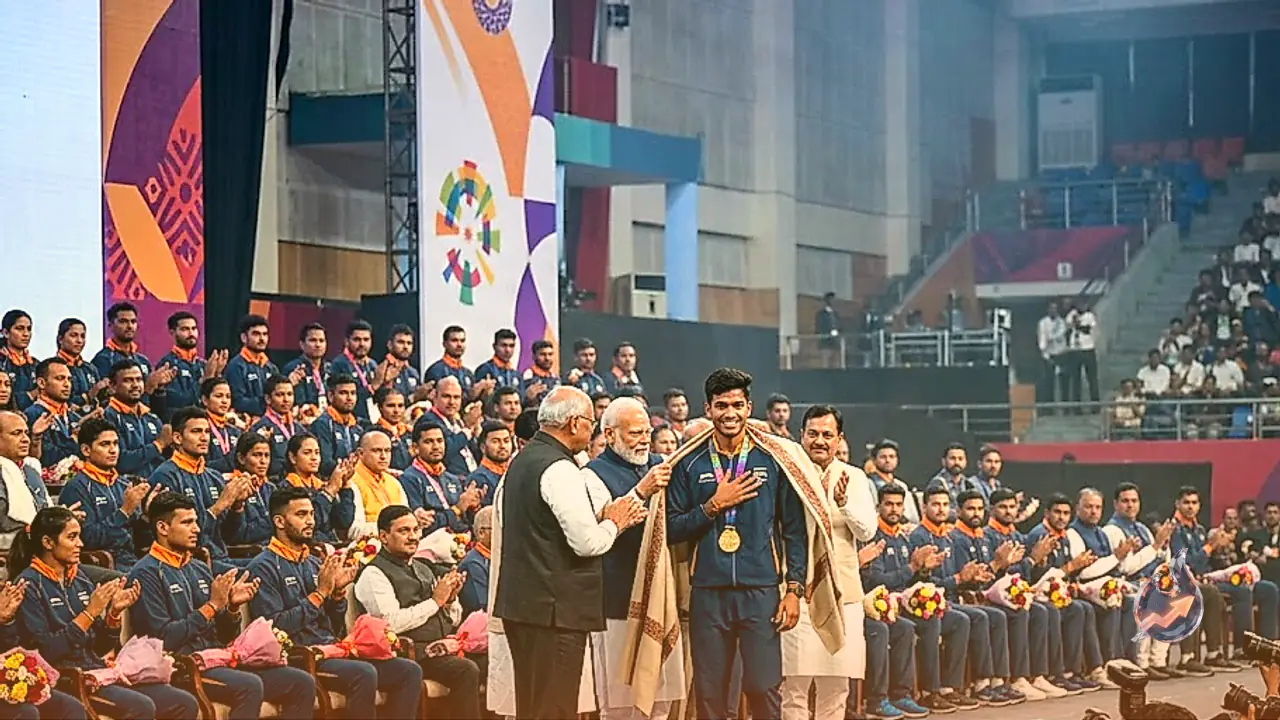 एशियाई खेलों में भारतीय दल के कीर्तिमानों पर नई दिल्ली में हुआ भव्य सम्मान समारोह