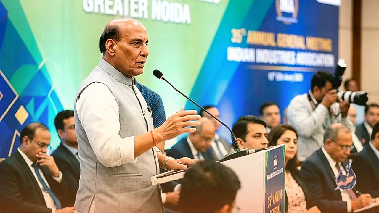 Rajnath Singh Addresses 35th IIA Annual General Meeting In Greater Noida, Calls For R&D Investments And Tech Upgrades