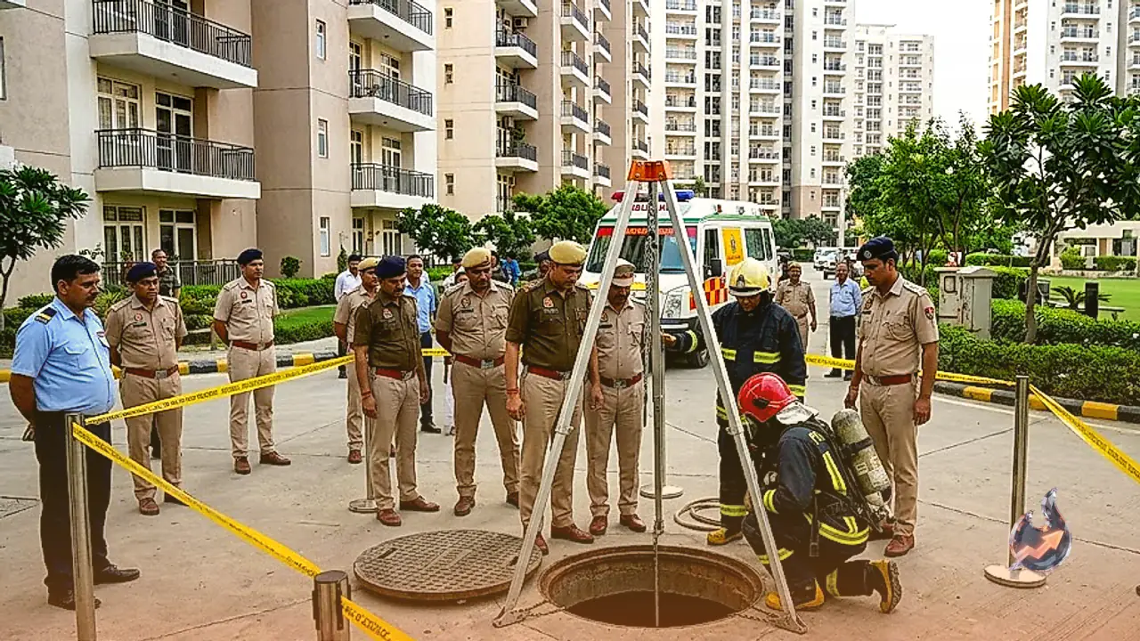 Two Dead Cleaning Sewage Tank in Greater Noida Without Safety Gear as Gas Kills Contractor and Guard